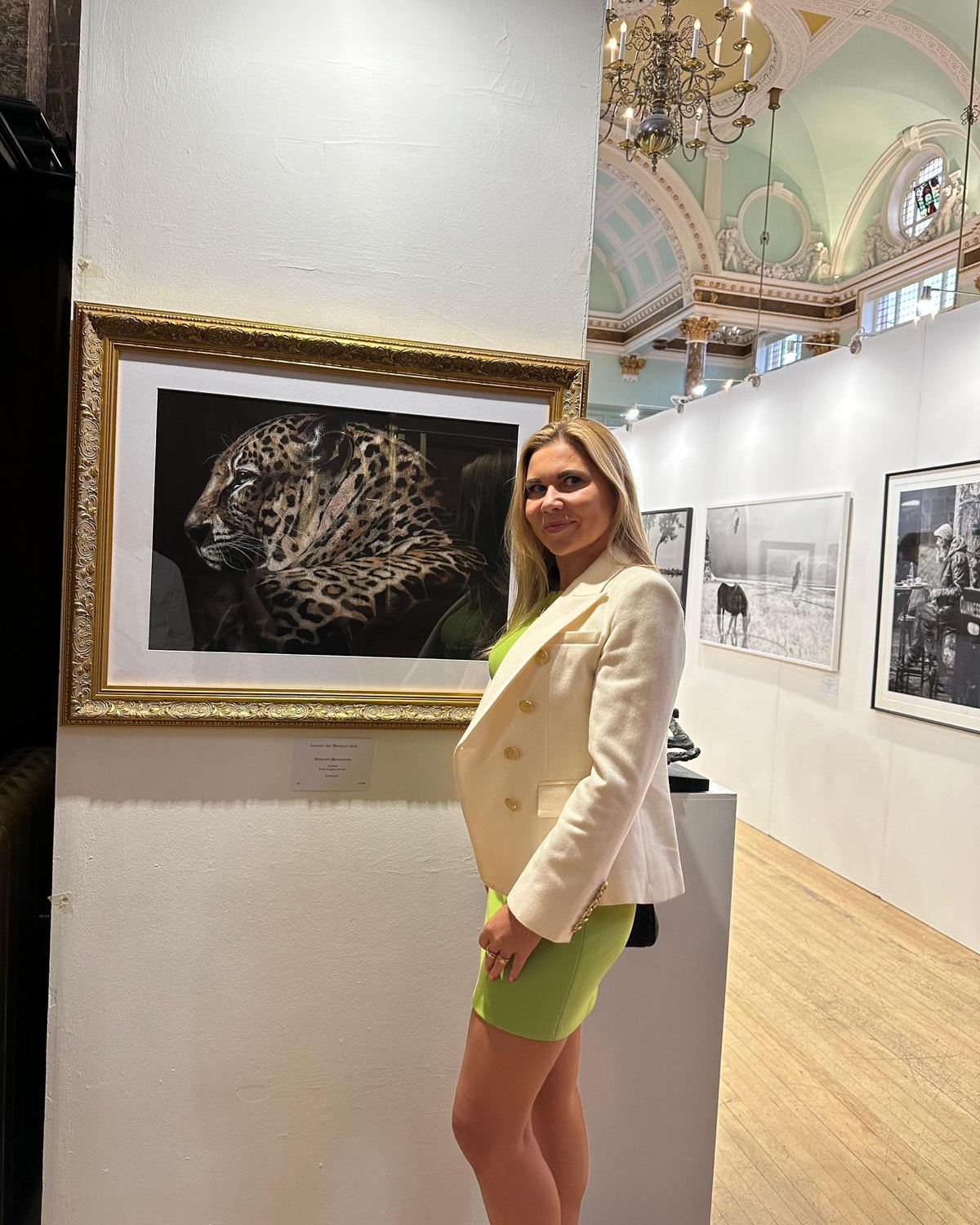 Deimante Bruzguliene with Leopard exhibited at the London Art Biennale
